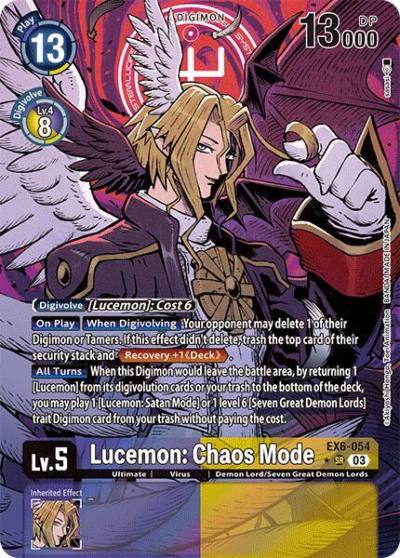 Lucemon Chaos Mode Alternate Art EX6-054 SR Infernal Ascension Digimon card