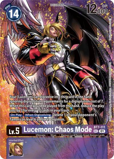 Lucemon Chaos Mode Premium Binder Set BT7-111 SEC Next Adventure Digimon card