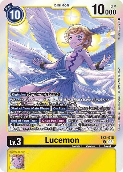 Lucemon EX6-018 R Infernal Ascension Digimon card