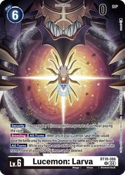 Lucemon Larva BT18-086 R Release Special Booster 2.0 Digimon card