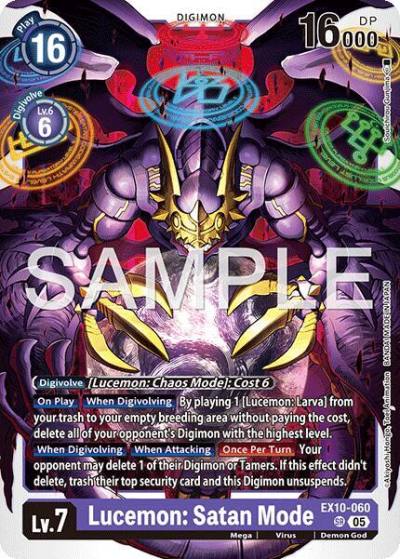 Lucemon Satan Mode EX10-060 SR Sinister Order Digimon card