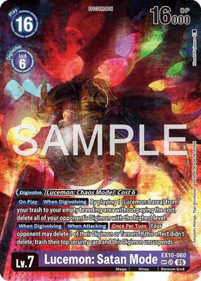 Lucemon Satan Mode SP EX10-060 SR Sinister Order Digimon card