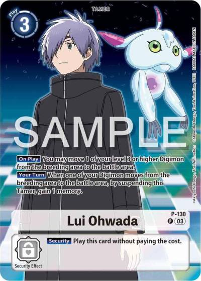 Lui Ohwada Digimon Adventure 02 The Beginning Set P-130 P Digimon Promotion Cards Digimon card