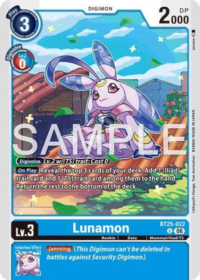 Lunamon BT25-022 U Dual Revolution Digimon card