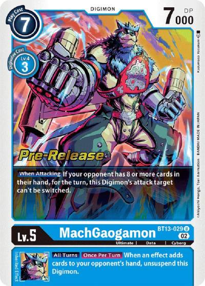 MachGaogamon BT13-029 U Versus Royal Knights Pre-Release Cards Digimon card