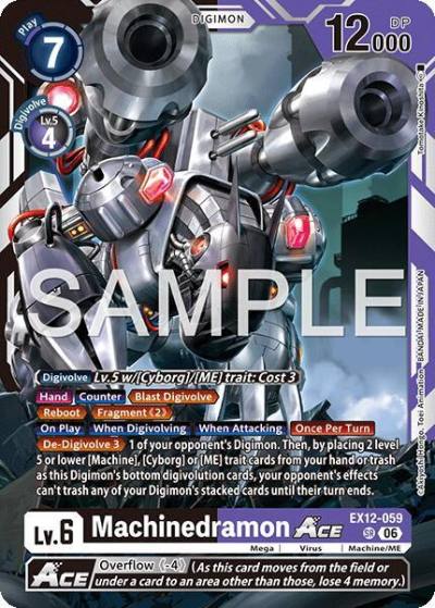 Machinedramon ACE EX12-059 SR Digital World Shambala Digimon card