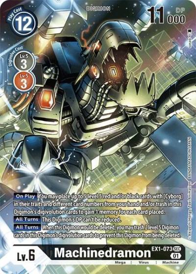 Machinedramon Alternate Art EX1-073 SEC Classic Collection Digimon card
