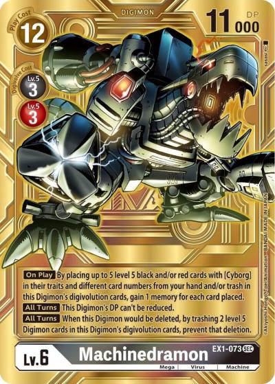 Machinedramon Alternate Art EX1-073 SEC Dimensional Phase Digimon card