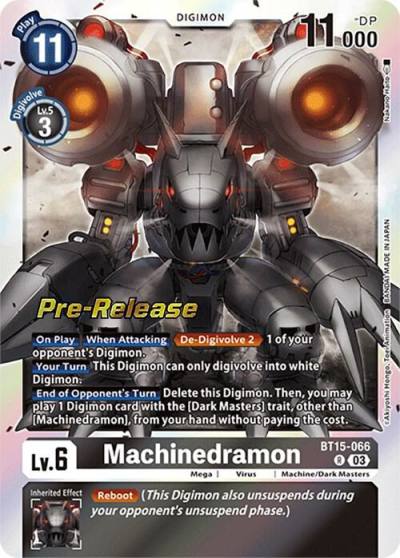 Machinedramon BT15-066 R Exceed Apocalypse Pre-Release Cards Digimon card