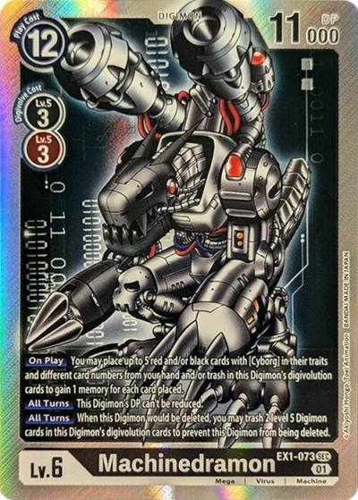 Machinedramon EX1-073 SEC Classic Collection Digimon card