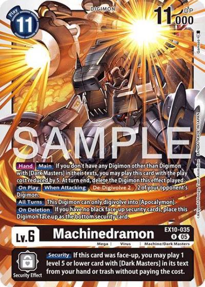 Machinedramon EX10-035 R Sinister Order Digimon card