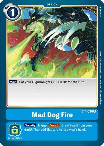 Mad Dog Fire BT1-096 R Release Special Booster 1.0 Digimon card
