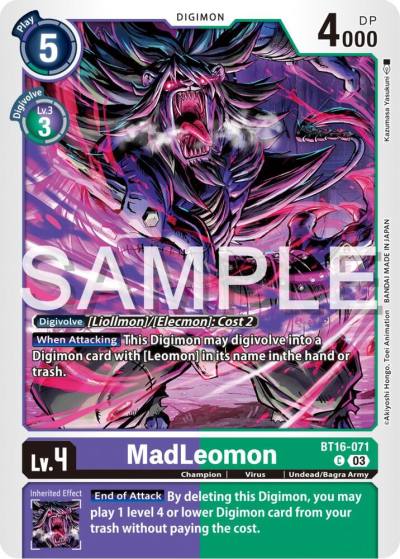 MadLeomon BT16-071 C Beginning Observer Digimon card