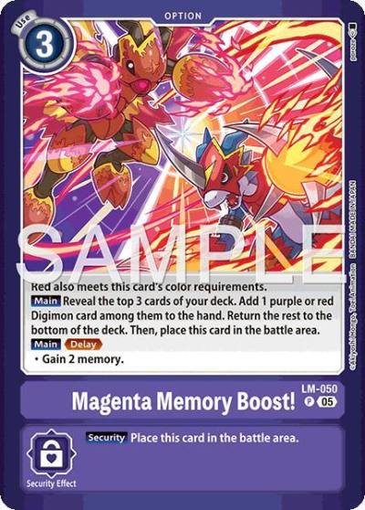 Magenta Memory Boost LM-050 P Limited Card Pack -Billion Bullet- Digimon card
