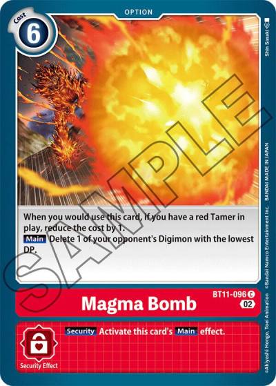 Magma Bomb Foil BT11-096 C Dimensional Phase Digimon card
