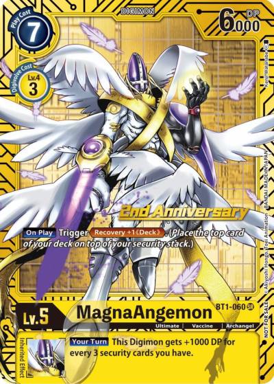 MagnaAngemon 2nd Anniversary Card Set BT1-060 SR Release Special Booster 1.0 Digimon card