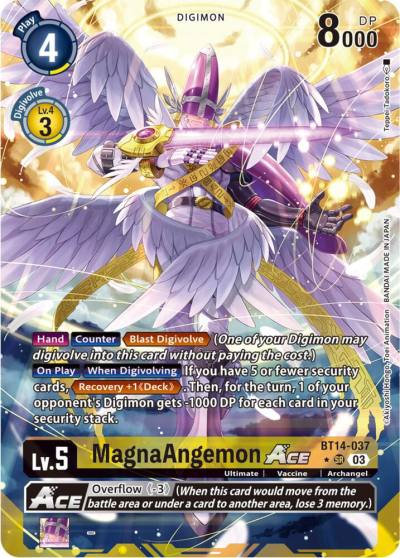 MagnaAngemon ACE Alternate Art BT14-037 SR Blast Ace Digimon card