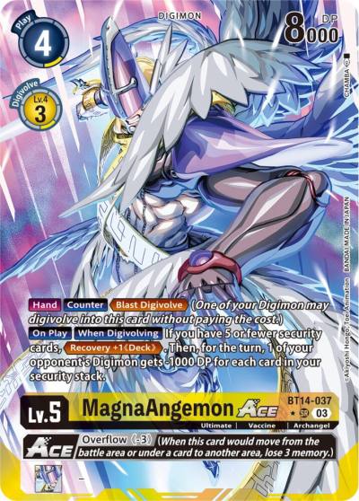 MagnaAngemon ACE English Exclusive Alternate Art BT14-037 SR Blast Ace Digimon card