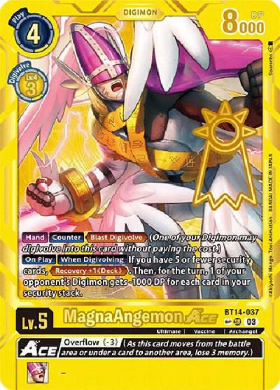 MagnaAngemon ACE Special Rare BT14-037 SP Exceed Apocalypse Digimon card