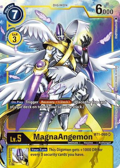 MagnaAngemon Alternate Art BT1-060 SR Release Special Booster 1.0 Digimon card