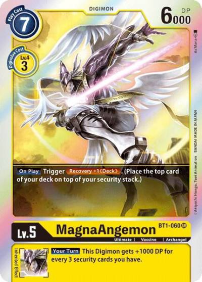 MagnaAngemon BT1-060 SR Release Special Booster 1.0 Digimon card