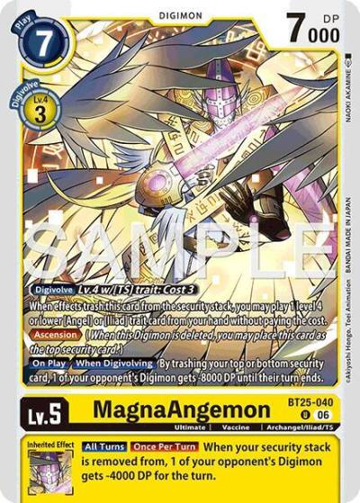 MagnaAngemon BT25-040 U Dual Revolution Digimon card