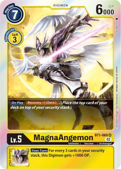 MagnaAngemon Resurgence Booster Reprint BT1-060 SR Resurgence Booster Digimon card