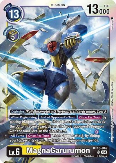 MagnaGarurumon BT18-042 SR Release Special Booster 2.0 Digimon card