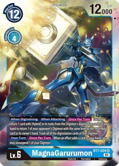 MagnaGarurumon BT7-029 SR Next Adventure Digimon card
