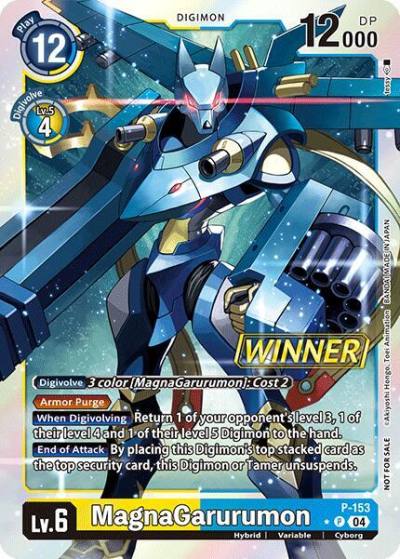 MagnaGarurumon Store Tournament 2024 Oct Dec Winner Pack P-153 P Digimon Promotion Cards Digimon card