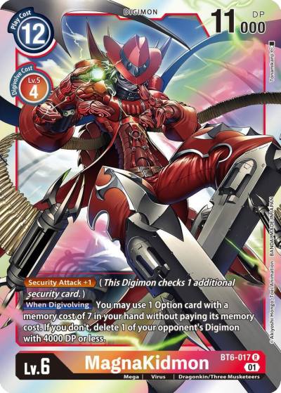 MagnaKidmon BT6-017 R Double Diamond Digimon card