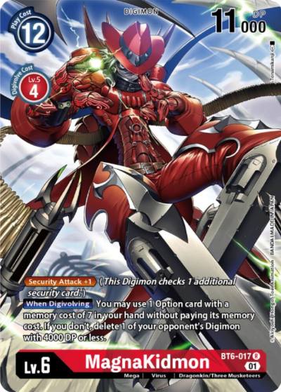 MagnaKidmon Digimon Card Game Deck Box Set BT6-017 R Double Diamond Digimon card