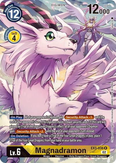 Magnadramon Alternate Art EX3-036 R Draconic Roar Digimon card