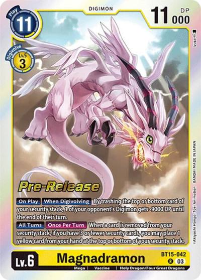 Magnadramon BT15-042 R Exceed Apocalypse Pre-Release Cards Digimon card