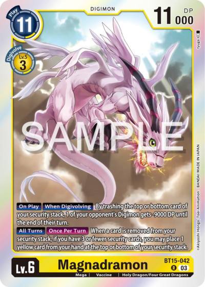 Magnadramon BT15-042 R Exceed Apocalypse Digimon card
