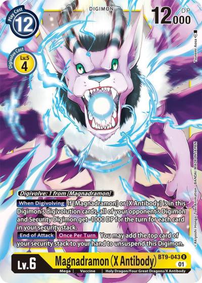 Magnadramon X Antibody BT9-043 R X Record Digimon card