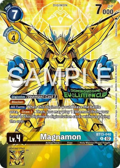 Magnamon 2024 Evolution Cup BT13-040 R Versus Royal Knights Digimon card