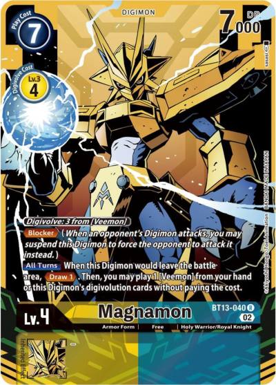Magnamon Alternate Art BT13-040 R Versus Royal Knights Digimon card