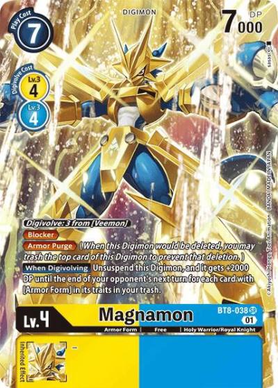 Magnamon Alternate Art BT8-038 SR New Awakening Digimon card