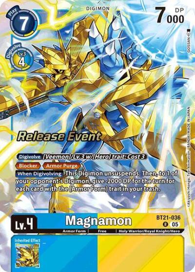 Magnamon BT21-036 R World Convergence Release Event Cards Digimon card