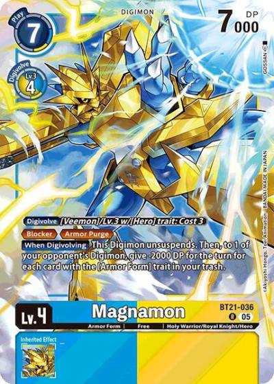 Magnamon BT21-036 R World Convergence Digimon card
