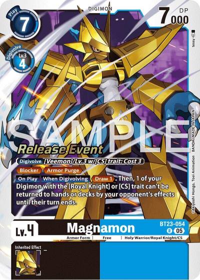 Magnamon BT23-054 R Hackers' Slumber Release Event Cards Digimon card
