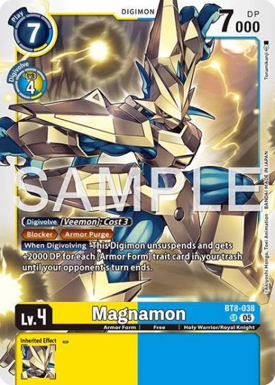 Magnamon Reprint BT8-038 SR Advanced Booster Digimon Generation Digimon card
