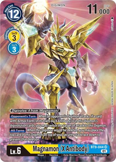 Magnamon X Antibody Alternate Art BT9-044 SR X Record Digimon card
