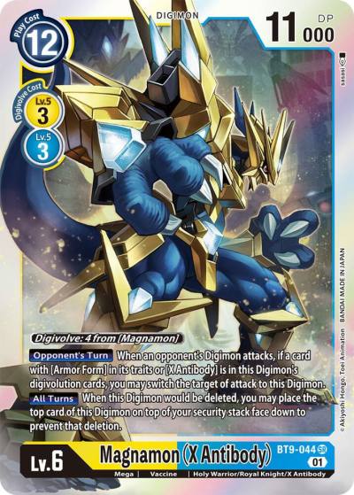 Magnamon X Antibody BT9-044 SR X Record Digimon card