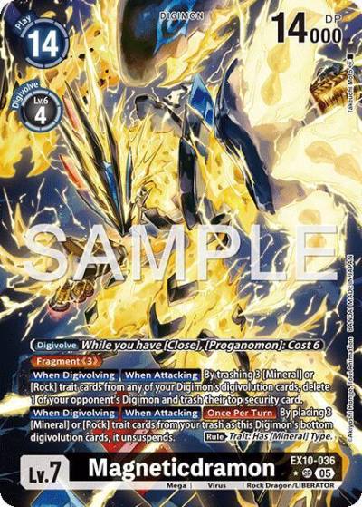 Magneticdramon Alternate Art EX10-036 SR Sinister Order Digimon card