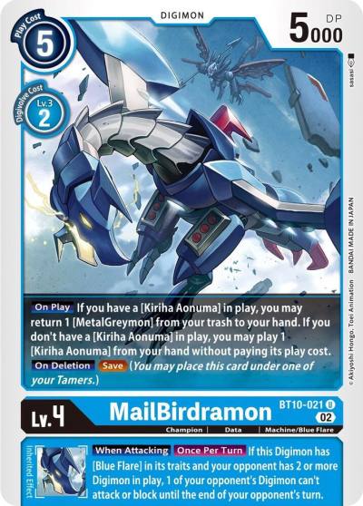 MailBirdramon BT10-021 U Xros Encounter Digimon card