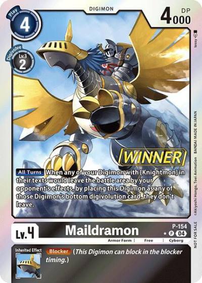 Maildramon Store Tournament 2024 Oct Dec Winner Pack P-154 P Digimon Promotion Cards Digimon card