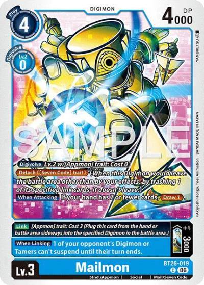Mailmon BT26-019 C Timeless Bonds Digimon card