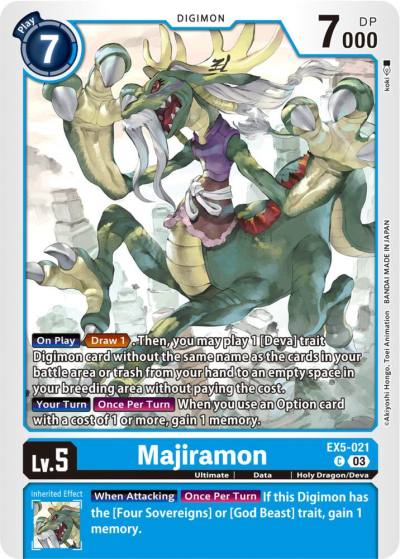 Majiramon EX5-021 C Animal Colosseum Digimon card